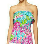 Lilly Pulitzer  Strapless Top - Pink, Blue, and Green size Medium Photo 0