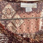 Westport 1962 Bohemian Patchwork Blouse - Burgundy, Orange, Cream Photo 2