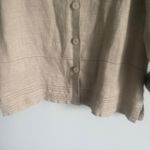 Style & Co Vintage 100% Linen Long Sleeve Button Down Lightweight Jacket Size 10 Tan Photo 4