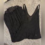 Silk Beaded Sheer Dress Black Photo 2