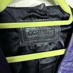 Saxony Purple Vintage Leather Vest Sz 2X Photo 3