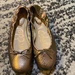 Sam Edelman  Felicia Snake Embossed Ballet Flat size 8.5 Pewter Photo 1