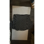 fab'rik  Black/White Sheer Striped Top S Nautical Preppy Costal Boho Classic Photo 4