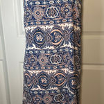THML Luceea Stitch Fix Size Large Blue Orange Paisley Sleeveless Shift Dress Photo 0