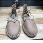 Eileen Fisher D'Orsay Lee Espadrille Sandals Women's Pink Leather Back Zip Photo 0