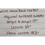 White House | Black Market  Gray Sequin‎ Turtleneck Sweater size S Photo 7