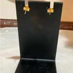 Gold tone Stainless steel circular earrings with a boho vibe Photo 4