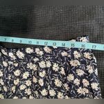 Tres Paquette Navy/White Floral Flowy Shorts Pleated‎ Pockets Elastic Size M Blue Size M Photo 4