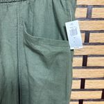 Old Navy  Olive Green Linen/Rayon Blend High Rise Crops‎ Size XL Photo 2