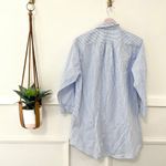 Ralph Lauren Long Sleeve Cotton Poplin Sleep Shirt Stripe Windsor Navy White M Photo 5