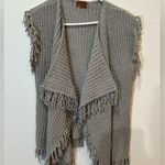 POL  Gray Fringe Women's Sweater Vest Photo 2