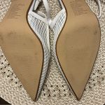 ALDO  Fiona white mesh slingback heels with gold accents Size 9.5M Photo 9