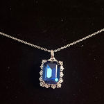 Sapphire Blue and Silver Necklace Photo 0