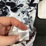 Milano Womens Top Medium Black Gray Floral Lace Detail Short‎ Sleeve Photo 4