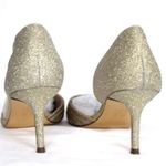 Nina Noreen Platino Glitter Crystal Pointy-Toe Mid-Heel D'Orsay Pump Size 8.5 Photo 3