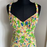 24. Sky to Moon Yellow Green Spaghetti Strap Mini Sundress for a Night Out SZ M Size M Photo 3