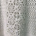 Moda International Medium White Crocheted Long Sleeve V Photo 5