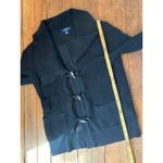 Women’s Ralph Lauren, chaps, cotton cardigan sweater, black toggle buttons Size L Photo 3