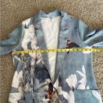 Tempo Paris  Blazer Jacket Sz Medium Art Nature Romantic Whimsical Suede Feel V2 Photo 8
