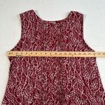 Dolan Anthropologie Tank Top Women's Large Wine Floral Solid Back Pleated Front Red Photo 6