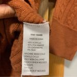 Market & Spruce  Burnt Orange 3/4 Sleeve Cable Knit Sweater - Size Medium Photo 3