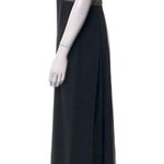 Marchesa Notte Black Maxi Silk Rhinestone beaded Gown Size 2 Photo 13