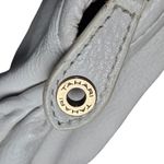 Tahari White Leather Ruffle Accent Tote Bag Shoulder Bag Gold Hardware Dome Photo 4