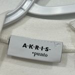 Akris Punto  Womens Sweater 4 Crewneck White Black Grid Checkered Structured Knit Photo 1