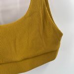 Kulani Kinis Bikini Top Medium NWT Crop Ribbed Mustard Swim Beach Rib Resort Photo 9