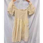 Charlie Holiday ‎ Sienna Dress Yellow Gingham US 8 Spring Romantic Picnic Fairy Photo 3
