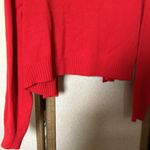 Forever 21  Red Cardigan Sweater Vibrant Knit. Small Photo 6