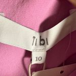 Tibi  Pink Lace Up Corset Long Sleeve Twill Midi Dress Size 10 Photo 13