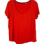 Boden USA Boden Supersoft Orange Short Sleeve Rounded Scoop Neck Casual Jersey Knit Tee 12 Photo 0