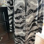 Chico's Chico’s Sequin Zebra Print Open Front Long Cardigan Sweater Size 1 (M/L) Photo 5