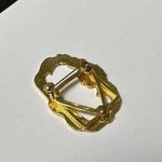 Frame Gold Tone / Enamel Red Rose Flower Christmas Holiday Brooch Pin Photo  Photo 6