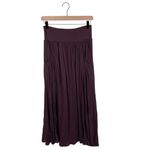 Garnet Hill  Favorite Maxi Knit Skirt Size Medium Petite Dark Purple Cotton Modal Photo 1