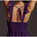 Anthropologie NWT Maeve Ruffled Tulle Mini Dress Purple Size L Photo 7