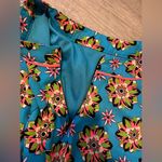 Flying Tomato  Mini Skirt Womens XS Lined Neon Blue Pink Boho Floral Geometric Photo 8