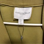 Carolina belle  Montreal Duster Jacket Green Coat Raw Edge Pockets Size XS Photo 2