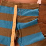 BP NWT Wide Stripes Elastic Waist Tapered Ribbed Knit Leggings Pants MED olive t Photo 4