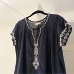 Pink Chicken New York Embroidered Cotton Blouse Black Size S Photo 6