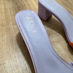 ASNY | Women's Lavender Square Toe Braided Slides Block Heel Sandals, Size 9 Purple Photo 3