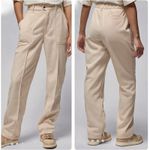 Nike NEW Womens Air Jordan Woven Straight Leg High Rise Light Brown Pant Sz XS Photo 1