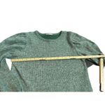 ZARA  Women’s SZ M Crop Balloon Sleeve Green Knit Sweater Top Photo 4
