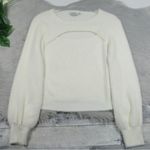 Molly Bracken LA MAISON x Cream Ribbed Cutout Crewneck Sweater Women’s Size XL Photo 5