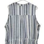 Kelly Renee Stripes Sleeveless Tie Waist Romper Shorts Blue White Size XL Photo 4