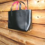 Kate Spade  Black Sweetheart Pink Kyra Arbour Hill Leather Tote Photo 10
