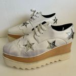 Stella McCartney Elyse White Star Platform Shoes New with Flaw Photo 2