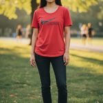 Nike Women's Dri-FIT Lacrosse scoop neck short sleeve shirt small Photo 4