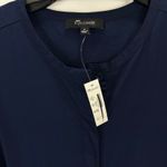 Madewell  Tie Waist Midi Shirtdress Classic Minimalist Midnight Navy US 8 NWT Photo 8